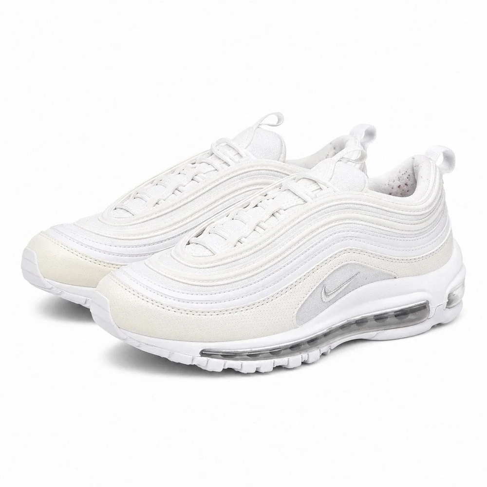 Nike Air Max 97 GS White Metallic Silver Kids Sneaker 921522-104 Size 4Y / 5.5W